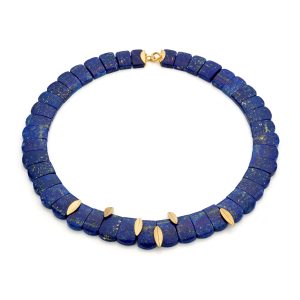 Collier Lapis Lazuli halsketting necklace gent goldsmith goudsmid