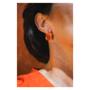 Oorbellen Carneool carnelian red onyx earrings Adelline